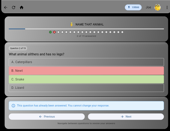 Multiple Choice Quiz